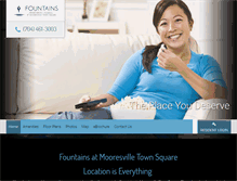 Tablet Screenshot of fountainsmooresville.com